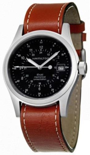 Hamilton Herrklocka H91459533 Khaki Svart/Läder Ø38 mm