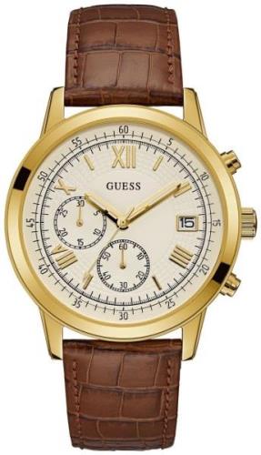 Guess Herrklocka W1000G3 Beige/Läder Ø44 mm