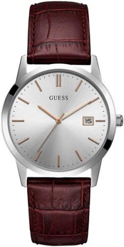 Guess Herrklocka W0998G2 Silverfärgad/Läder Ø42 mm