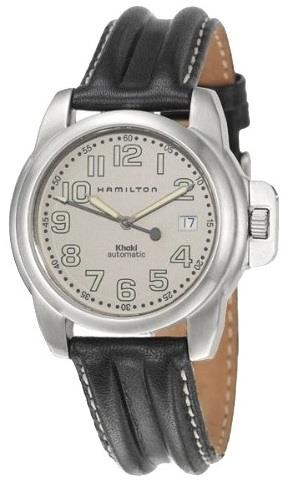 Hamilton Herrklocka H62415753 Khaki Silverfärgad/Läder Ø40 mm