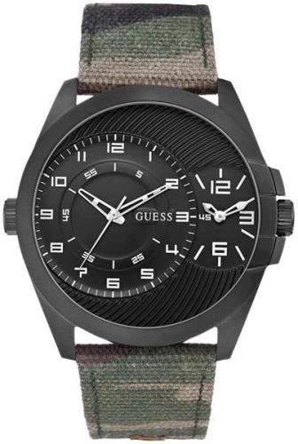 Guess Herrklocka W0505G1 Svart/Läder Ø48 mm