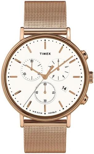 Timex TW2T37200 Vit/Roséguldstonat stål Ø41 mm