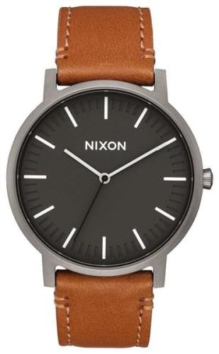 Nixon Herrklocka A10582494-00 Svart/Läder Ø42 mm