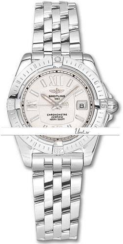 Breitling Damklocka A71356-white Cockpit Lady Silverfärgad/Stål