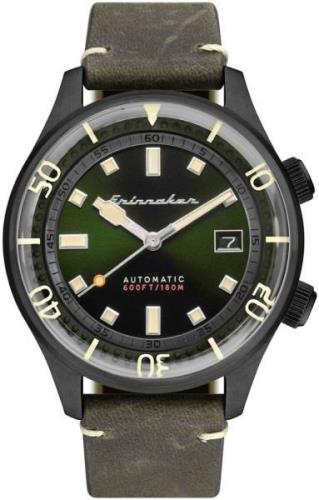 Spinnaker Herrklocka SP-5062-04 Bradner Grön/Läder Ø42 mm