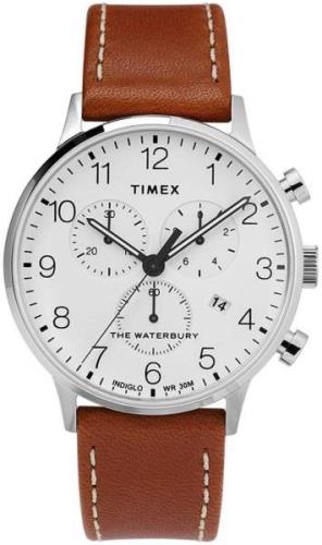 Timex Herrklocka TW2T28000 Vit/Läder Ø40 mm