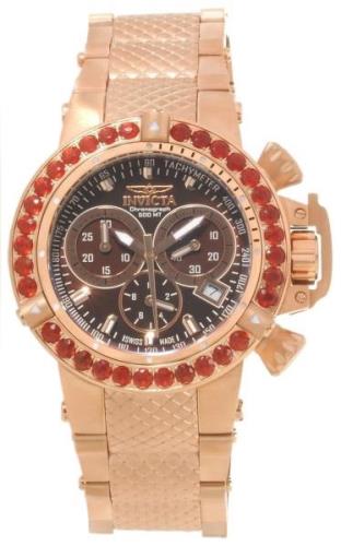 Invicta Damklocka 14771 Subaqua Brun/Roséguldstonat stål Ø42 mm