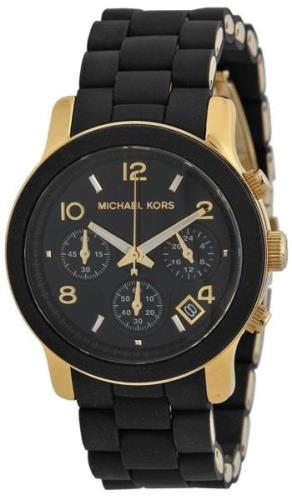 Michael Kors Damklocka MK5191 Runway Svart/Plast Ø38 mm