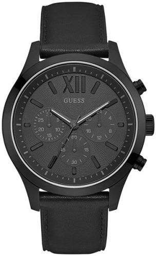 Guess Herrklocka W0789G4 Svart/Läder Ø46 mm