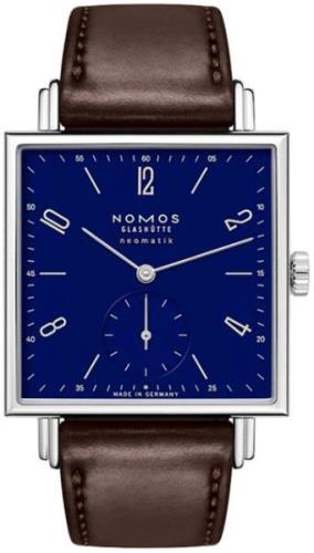 Nomos Glashütte Herrklocka N-421.S3 Tetra Neomatik Blå/Läder Ø33