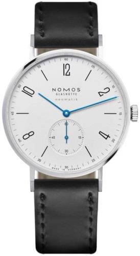 Nomos Glashütte Herrklocka N-140 Tangente Vit/Läder Ø38.5 mm