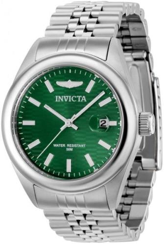 Invicta Damklocka 38423 Aviator Grön/Stål Ø38 mm