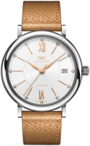 IWC Herrklocka IW458120 Portofino Vit/Läder Ø37 mm