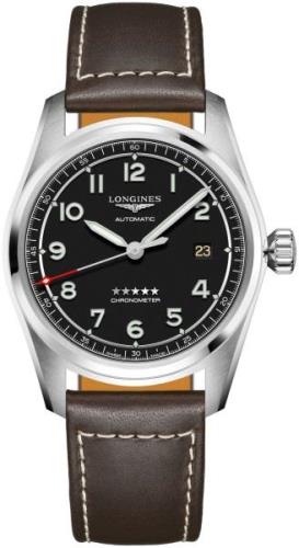 Longines Herrklocka L3.810.4.53.3 Spirit Svart/Läder Ø40 mm