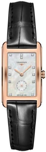 Longines Damklocka L5.512.8.87.0 Dolcevita Vit/Läder