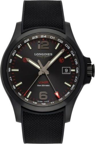 Longines Herrklocka L3.728.2.56.9 Conquest V.H.P. Svart/Gummi Ø43 mm