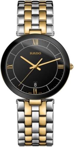 Rado Herrklocka R48867173 Florence Svart/Gulguldtonat stål Ø38 mm