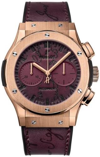 Hublot Herrklocka 521.OX.050V.VR.BER18 Classic Fusion Brun/Gummi Ø45