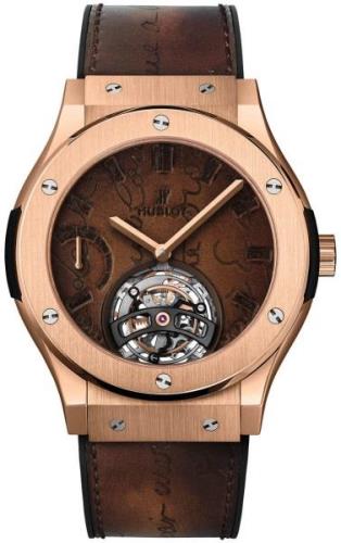 Hublot Herrklocka 505.OX.0500.VR.BER17 Classic Fusion Brun/Gummi Ø45