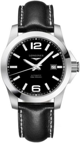 Longines Herrklocka L3.777.4.58.0 Conquest Svart/Läder Ø41 mm