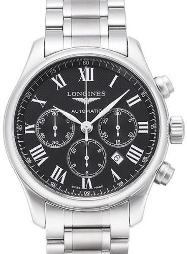 Longines Herrklocka L2.859.4.51.6 Master Svart/Stål Ø44 mm