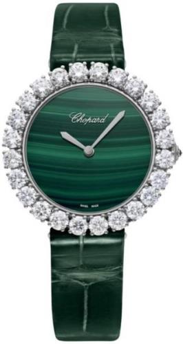 Chopard Damklocka 13A419-1001 Diamond Hour Grön/Läder Ø35.75 mm