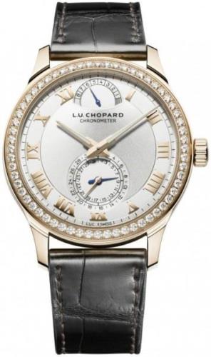 Chopard Herrklocka 171926-5001 L.U.C Silverfärgad/Läder Ø43 mm