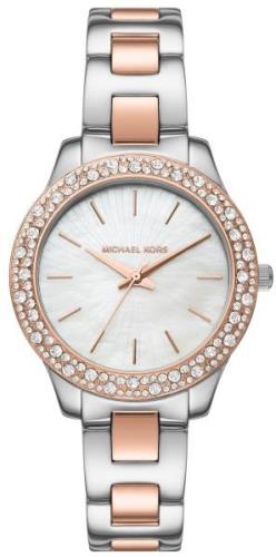 Michael Kors Damklocka MK1048 Liliane Vit/Roséguldstonat stål Ø36