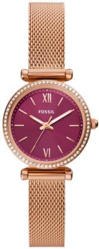 Fossil Damklocka ES5011 Carlie Mini Rosa/Roséguldstonat stål Ø28 mm