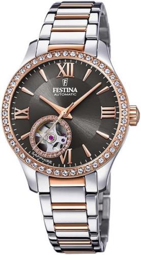 Festina Damklocka F20487-2 Grå/Roséguldstonat stål Ø34 mm