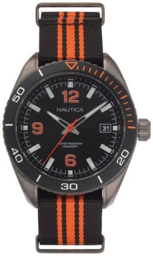 Nautica Herrklocka NAPKBN005 Svart/Textil Ø46 mm