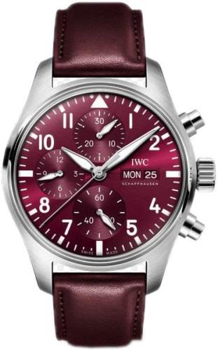 IWC Herrklocka IW388107 Pilots Röd/Läder Ø41 mm