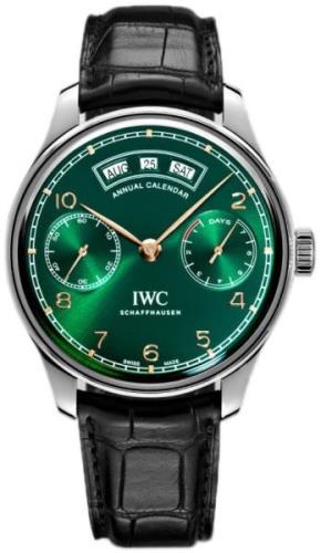 IWC Herrklocka IW503510 Portuguese Grön/Läder Ø44.2 mm