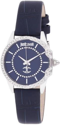 Just Cavalli Damklocka JC1L095L0215SET Snake Blå/Läder Ø32 mm