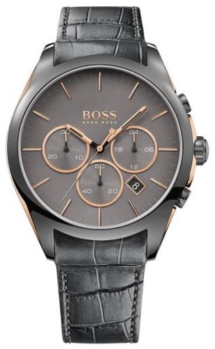 Hugo Boss Herrklocka 1513366 Onyx Grå/Läder Ø46 mm