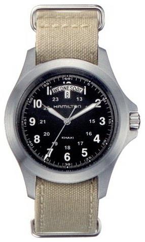 Hamilton Herrklocka H64451333 Khaki Svart/Stål Ø40 mm