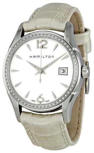 Hamilton Damklocka H32381915 American Classic Jazzmaster Vit/Läder