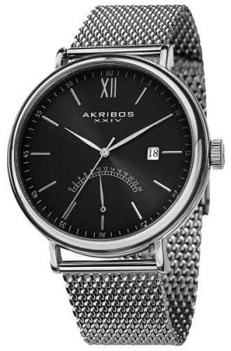 Akribos XXIV Herrklocka AK731SSB Essential Svart/Stål Ø46 mm