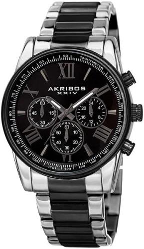 Akribos XXIV Herrklocka AK865TTB Chronograph Svart/Stål Ø41 mm