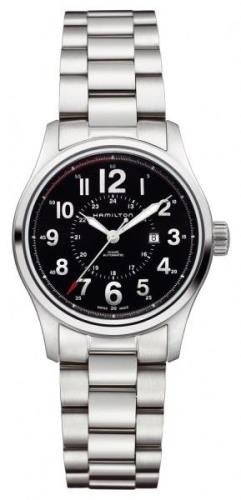 Hamilton Herrklocka H70365133 Field Silverfärgad/Läder Ø34 mm