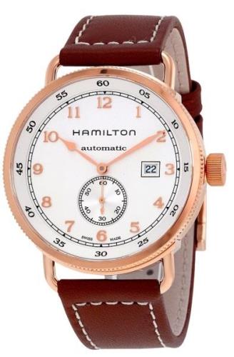 Hamilton Herrklocka H77745553 Khaki Vit/Läder Ø43 mm