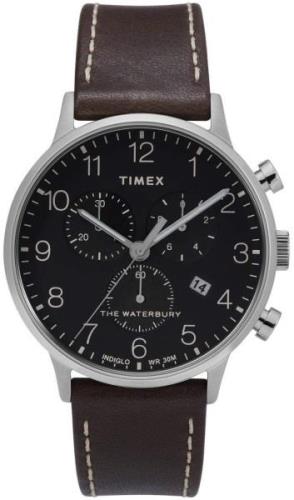 Timex Herrklocka TW2T28200 Svart/Läder Ø40 mm