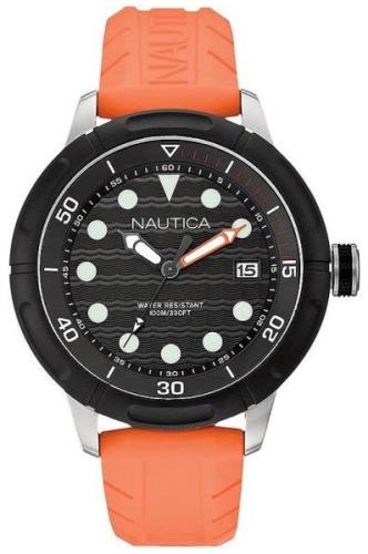 Nautica Herrklocka A16598G NMX Svart/Resinplast Ø49 mm