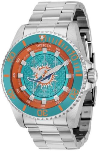 Invicta Herrklocka 36947 Nfl Grön/Stål Ø47 mm