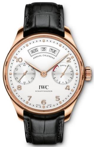 IWC Herrklocka IW503504 Portuguese Silverfärgad/Läder Ø44.2 mm