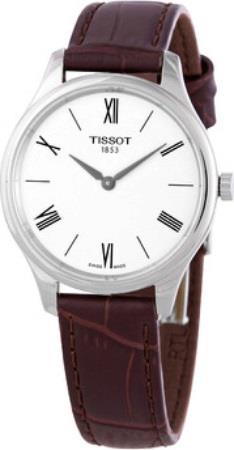 Tissot Damklocka T063.209.16.038.00 Tradition Silverfärgad/Läder