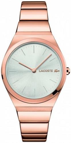 Lacoste Damklocka 2001055 Silverfärgad/Roséguldstonat stål Ø34 mm