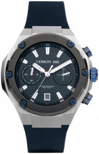 Cerruti 1881 Herrklocka CIWGO2206107 Blå/Gummi Ø44 mm