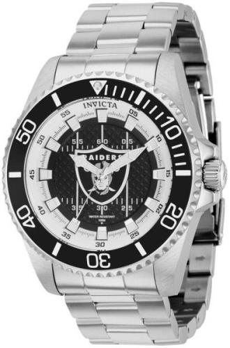 Invicta Herrklocka 36937 Nfl Svart/Stål Ø47 mm