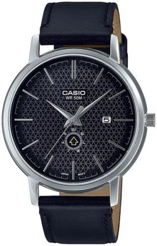 Casio Herrklocka MTP-B125L-1AVEF Collection Grå/Läder Ø41 mm